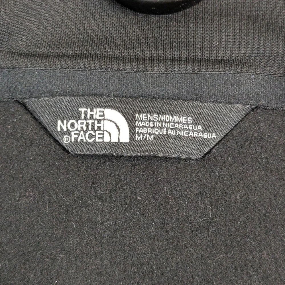 The North Face Mens Full Zip Fleece Jacket Black Mock Neck Size Medium SKU 611